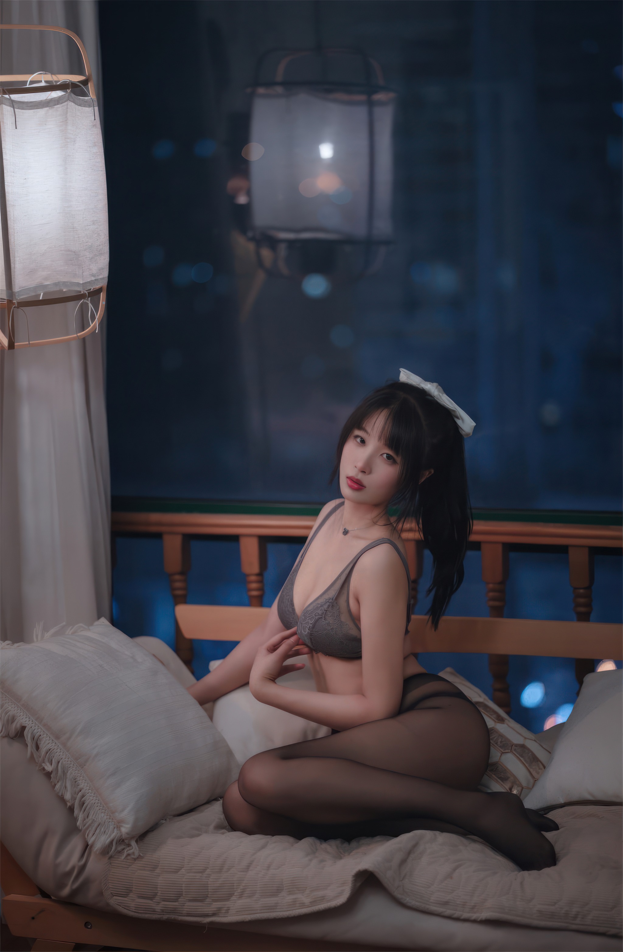 轩萧学姐 - NO.059 灰色蕾丝[50P]-XikXak